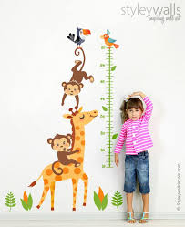 Growth Chart Wall Decal Giraffe Growth Chart Wall Decal