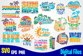 Download 18 Designs Bundle Summer Designs Summer Tropic Funny Summer Design Svg Eps Png Files For Cutting Machines And Print T Shirt Designs For Sale T Shirt Design Png Buy T Shirt Designs