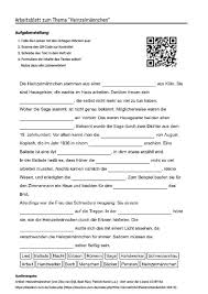 Arbeitsblatt Mit Luckentext Zum Thema Heinzelmannchen Arbeitsblatter Aufgabenstellung Lernen