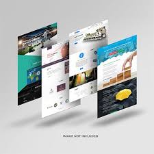 Website Mockup Template For Showcase Website Screen Mockup Show Four Perspective Website Mockup In Thi In 2020 Website Mockup Website Mockup Templates Mockup Template