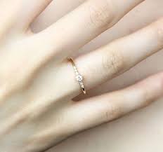Round Diamond Engagement Ring In 14k Solid Gold Simple Engagement Ring Thin Ba Simple Engagement Rings Thin Band Engagement Ring Round Diamond Engagement Rings