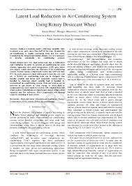 How people kept cool before air conditioners. Pdf Latent Load Reduction In Air Conditioning System Using Rotary Desiccant Wheel Research And Scientific Innovation Society Rsis International Academia Edu