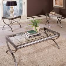 Check spelling or type a new query. Emerson 3 Piece Coffee Table Set Glass Metal Brushed Nickel Dcg Stores