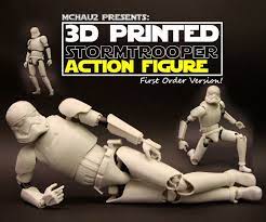 3d Printed Stormtrooper Action Figure Realistic Articulation 3d Printing Projects 3d Printing Toys 3d Printing Diy