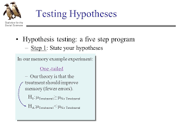 Before formulating your research hypothesis, read about the topic of interest to you. Statistics For The Social Sciences Psychology 340 Fall 2006 Hypothesis Testing Ppt Download