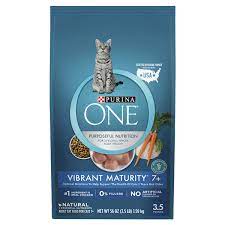 Purina One Natural Senior Dry Cat Food Vibrant Maturity 7 3 5 Lb Bag Meijer