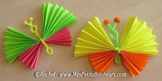 Bricolage Papillons En Accordeons De Papier Bricolage Printemps Facile Bricolage Printemps Papillon En Papier