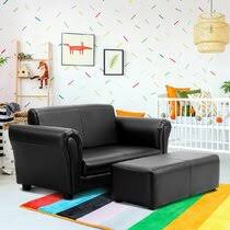 Add style and functionality to your little one's playroom with this modern farmhouse style sectional in a gray plaid pattern. Kids Sectional And Ottoman Wayfair