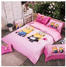Standard king size beds and queen size beds differ in width but not in length. Pink Minion Bed Bedding Sets King Queen Size Cartoon For Kids Bedspread Duvet Cover Sheets Bedroom Quilt Linen Bedclothes Cotton Cartoon Bed Cartoon Statue Of Libertybed Conforters Aliexpress