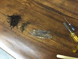 Using a sharp chisel, remove enough material to the approximate depth of the burned area. How To Fix A Burnt Wood Table