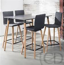 Table Haute Grise Scandinave Equinox Table Haute Meuble Design Table Haute Cuisine
