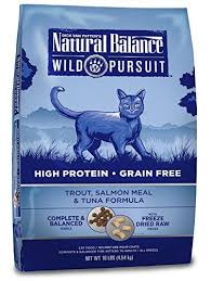 Natural Balance Wild Pursuit High Protein Grain Free Dry Cat Food Trout Salmon Meal Tuna Formula 10 Pound Cats Fo Dry Cat Food Natural Cat Food Cat Food