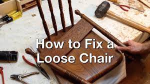 how to repair wooden chair joints youtube