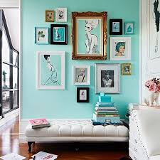 Wall Photo Arrangement Home Decor Design Aqua Teal Turquoise Decoracion De Unas Decoracion De Interiores Galerias De Pared