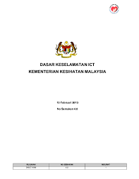 Dengan keselamatan dan kesehatan kerja maka para pihak diharapkan dapat melakukan pekerjaan dengan aman dan nyaman. Pdf Rujukan No Semakan M Surat Dasar Keselamatan Ict Kementerian Kesihatan Malaysia 13 Februari 2013 Yati Panai Academia Edu