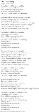 Encuentra las últimas versiones y las versiones antiguas. Bruno Mars Lazy Song Lyrics Slide Share