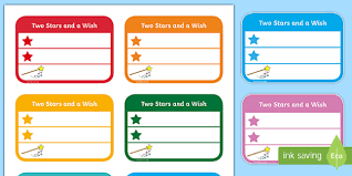 Free 2 Stars And A Wish Template Labels Feedback