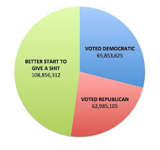 voter turnout pie chart 2016 bank robber music