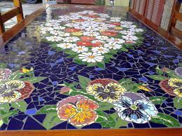 Mesa De Jantar Pra 04 Pessoas Mosaic Tile Art Mosaic Art Mosaic Crafts