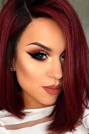 Fire hair is not a new trend, but it's definitely a trend — red and reddish hair styles are rare, hot, sexy and impressive. Side Part Bob Haircut Synthetic Wig Short Red Hair Hair Styles Long Hair Styles