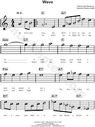 Antonio Carlos Jobim Wave Sheet Music For Beginners In C Major Download Print Sheet Music Antonio Carlos Jobim Music
