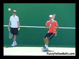 In slow motion, witness the power of forehand topspin: Roger Federer Forehands From The Front In Slow Motion Tennis Daily News