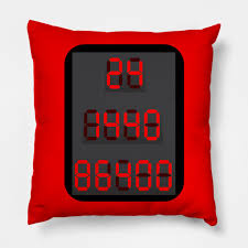 1 year = 365.2425 days = (365.2425 days) × (24 hours/day) × (3600 seconds/hour) = 31556952 seconds 1 Day 24 Hours 1440 Minutes 86400 Seconds Years Pillow Teepublic