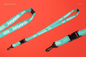 Polyester Lanyards Mockup Set Lanyard Designs Lanyard Adobe Illustrator Design