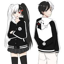 If you are looking for aesthetic anime boy black and white you've come to the right place. Unisex Hoodies Jacket Coat Anime Danganronpa Black And White Bear Boys Girls Shopee Philippines