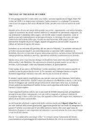 Questa proposta è rimasta nel cassetto a lungo. Sintesi Il Crollo Della Casa Degli Usher Docsity