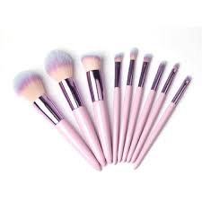 Natural hair brushes, like our hair has natural volume, while synthetic brushes need dense bristles to achieve the same volume and so, can end up applying powder or colour too thickly. China 9pcs Shiny Pink Handle Cosmetic Brush Set 100 Synthetic Hair Brush Set On Global Sources Cosmetic Brush Makeup Brush Set Makeup Brushes
