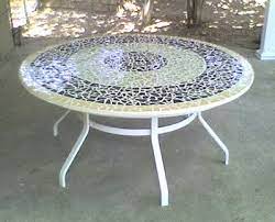 A mosaic table top is a fun and creative piece of furniture that can lighten up your space and give it a more artistic vibe. Dave Lowe Design The Blog May 2007 Patio Table Top Outdoor Table Tops Mosaic Table Top