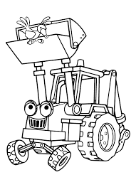 Ausmalbilder Bob Der Baumeister Baggi 01 Tractor Coloring Pages Coloring Pages Printable Coloring Pages