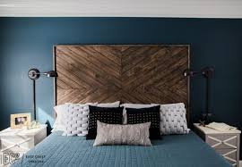 Headboards can often make or break a bed. Master Bedroom Makeover Diy Wooden Headboard East Coast Creative