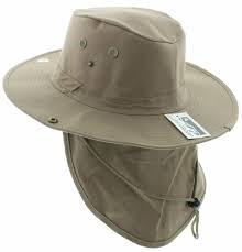 Jfh Group Wide Brim Unisex Safari Outback Summer Hat W Neck Flap Fb Khaki M Jfhgroup