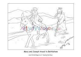 Follow joseph and mary on the road to bethlehem. Nativity Colouring Journey To Bethlehem