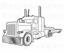 Semi Trailer Truck Outline Svg Truck Svg Truck Clipart Etsy In 2021 Semi Trailer Truck Big Rig Trucks Semi Trailer