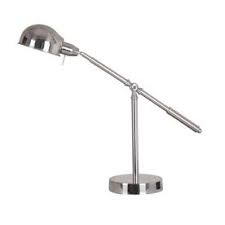 Allen Roth Embleton 36 In Adjustable Nickel Standard Desk Lamp With Metal Shade Desk Lamp Metal Shades Lamp