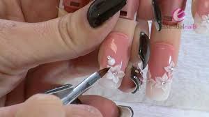 Amazon com barode false nails bling rhinestone pearl. Kerry Benson Wedding Flowers Acrylic Nail Art Tutorial Youtube