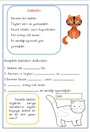 1 Siniflar Icin Okuma Anlama Calismalari Cigdem Ogretmen Okuma Evde Egitim Alfabe Calisma Sayfalari