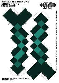 Minecraft Diamond Sword Template 4 Of 5 Minecraft Para Imprimir Minecraft Png Modelos De Minecraft