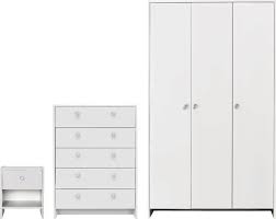 Bedroom Furniture Set White 1 Bedside Cabinet 5 Chest Of Drawers 3 Door Wardrobe White Bedroom Set Furniture Argos Home Bedroom Furniture Sets