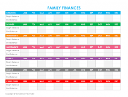 free printable family budget worksheets