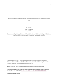 PDF) A Literature Review of Studies into the Prevalence and Frequency of  Mens Pornography Use
