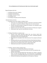 Silahkan kunjungi postingan tugas kasir di restoran untuk membaca artikel selengkapnya dengan berikut adalah tugas kasir di restoran : Tugas Pokok Dan Fungsi Bagian Keuangan Rumah Sakit