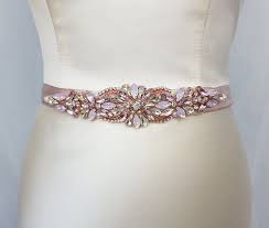 Rose Bridal Belt Rose Gold Belt Rose Pink Sash Rose Gold Pink Bridal Belt Wedding Belt Rose Gold Sash Bling Wedding Dress Diy Wedding Dress Wedding Belts