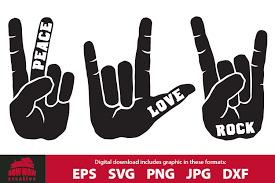 Try your hand at the poker of dice games, roll your dice and look for pairs, 3 of a kinds, full houses and straights. Peace Love Rock Hand Gesture Svg Clipart Bundle 474966 Cut Files Design Bundles