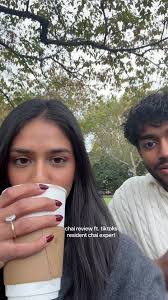 we’re both a lil fake bc we love an iced chai but the weather called for  proper chai today @Vikram T. #desitiktok #browntiktok #browngirltiktok  #nycfood #fyp