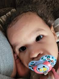 Her eyes are dark..but I'm obsessed. Her lashes, eyes, and eyebrows are  just perfect 😍😍 Let's see those proud mommy photos ladies!!