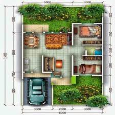 42 Gambar Dan Denah Rumah Minimalis Type 60 Rumah Minimalis Desain Rumah Kecil Denah Rumah